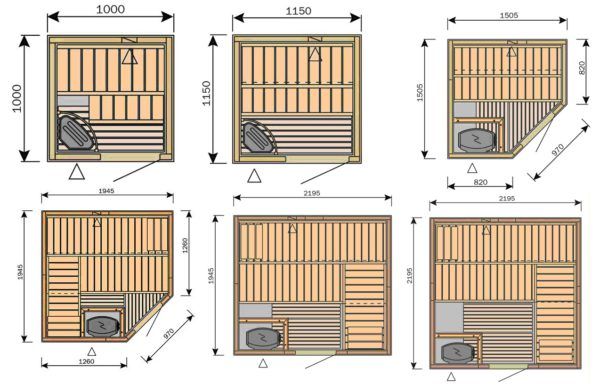 các kích thước phòng xông hơi ướt tiêu chuẩn
