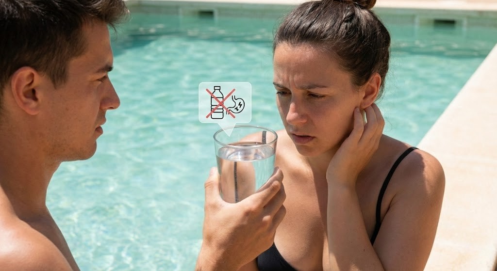 Tác hại có thể gặp khi uống nước bể bơi